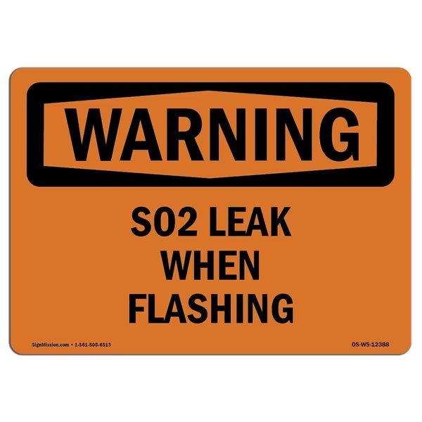 Safety Sign, OSHA WARNING, 3.5